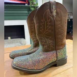 Colorful Glitter Cowboy Boots